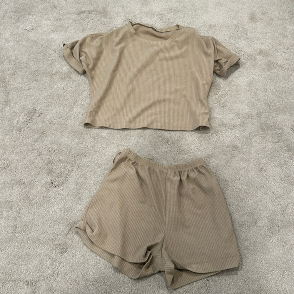 Tan Women's Shorts Set